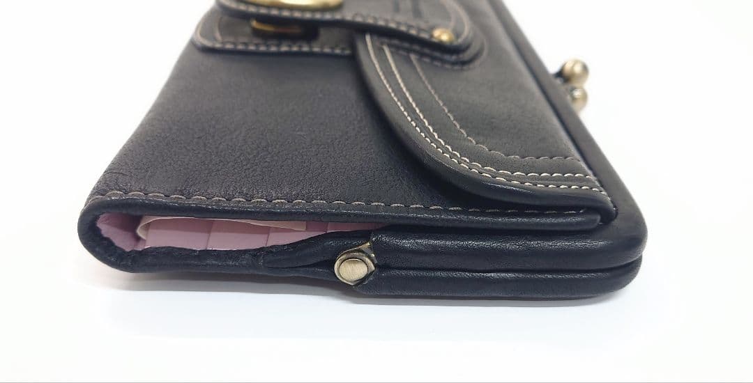 極稀少品 COACH オールドコーチ 黒 長財布　がま口