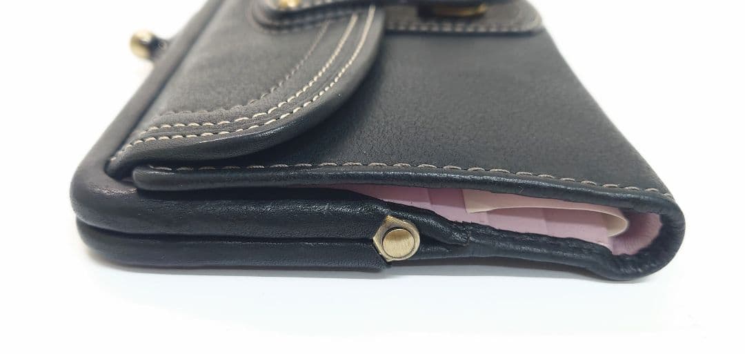 極稀少品 COACH オールドコーチ 黒 長財布　がま口