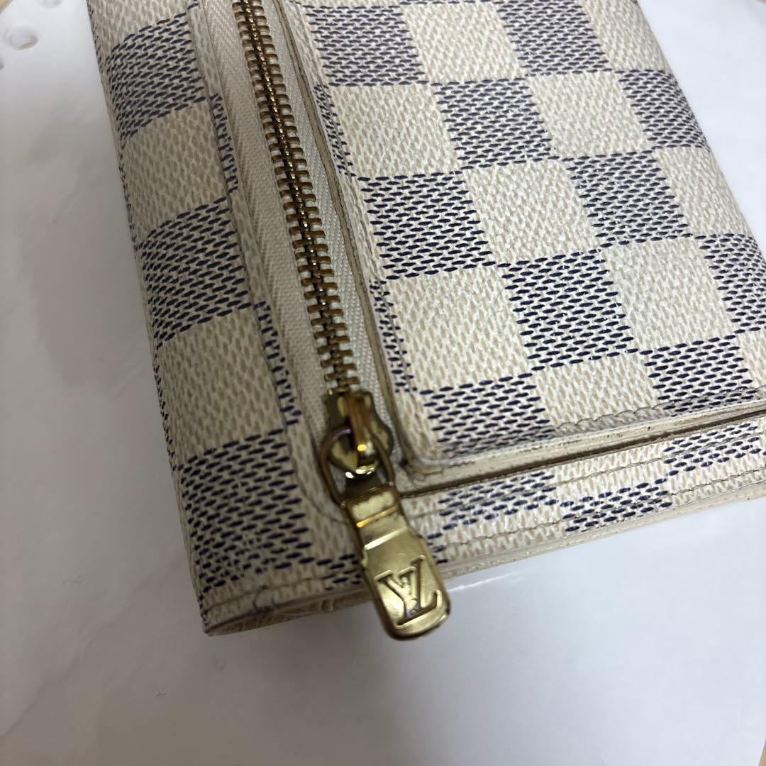 LOUIS VUITTON ダミエ 三つ折り財布　白