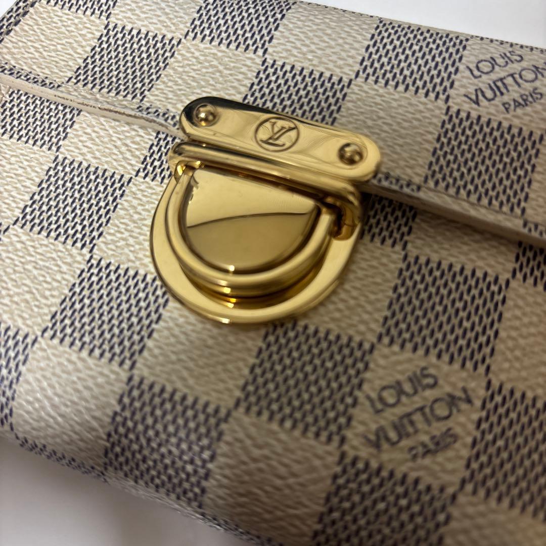 LOUIS VUITTON ダミエ 三つ折り財布　白