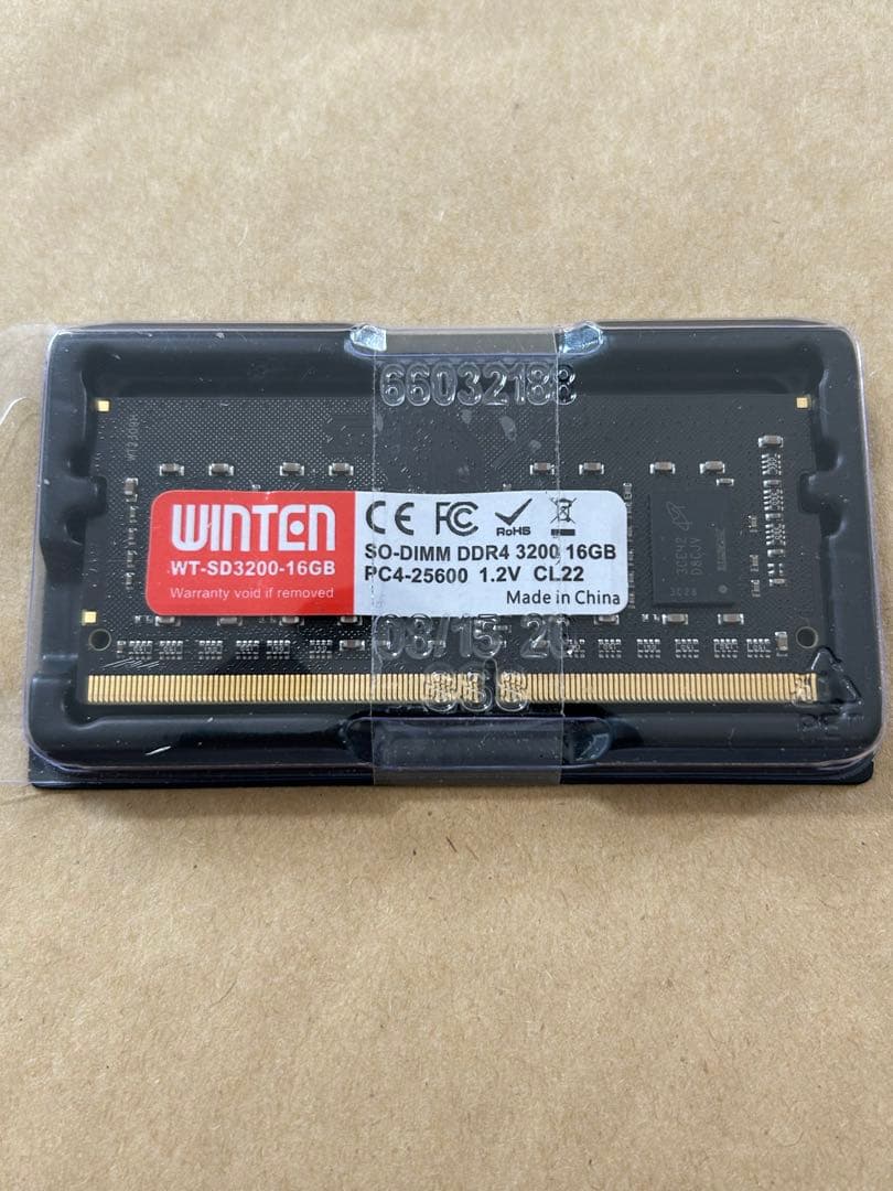 メモリー WINTEN SO-DIMM DDR4-3200 16GB PC4-25600