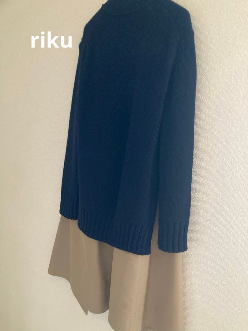sacai✨Cotton Gabardine x Knit Cardigan