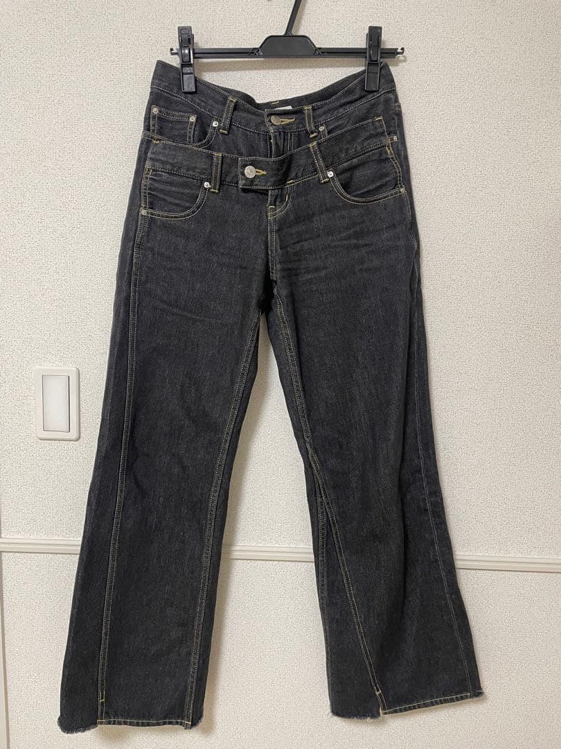 リ*ー様 SLY スライ　DOUBLE BELT WIDE FLARE PT-C