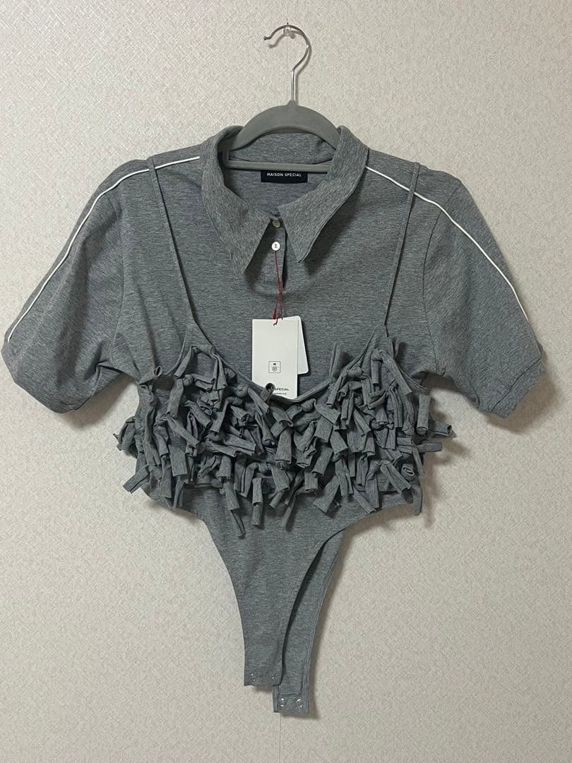 MAISON SPECIAL Ribbon Polo Bodysuit タグ付き