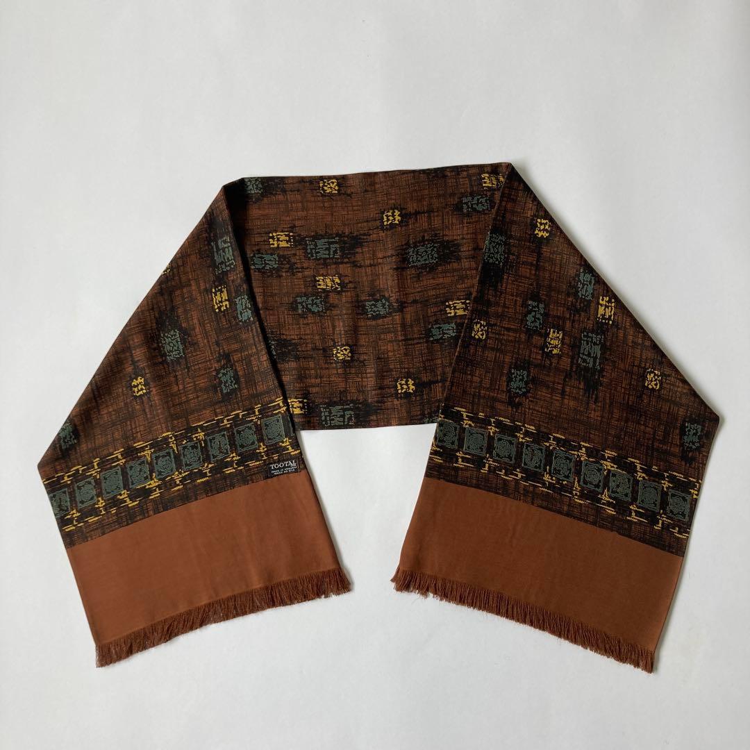 ヴィンテージ 英国製 Tootal Scarf ブラウン系 60-70s