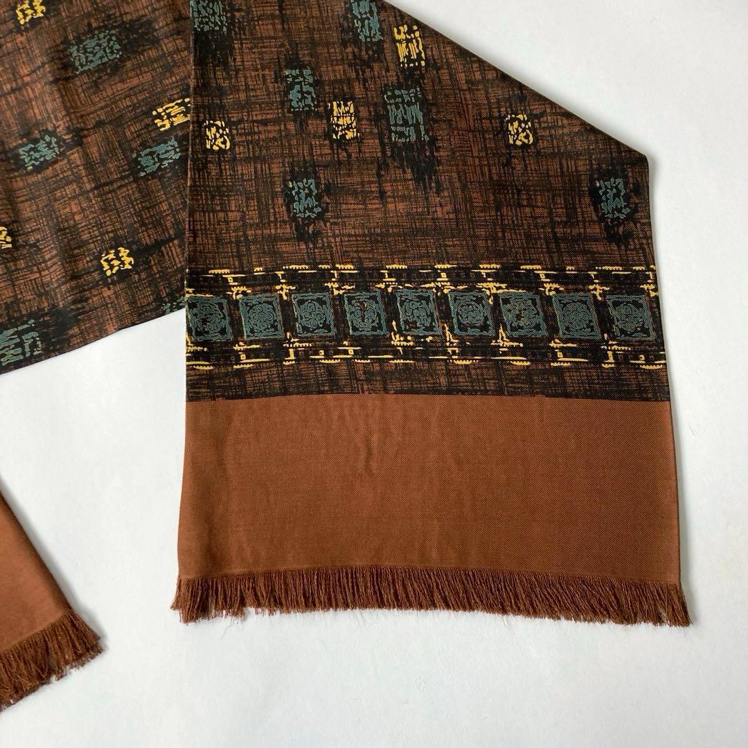 ヴィンテージ 英国製 Tootal Scarf ブラウン系 60-70s