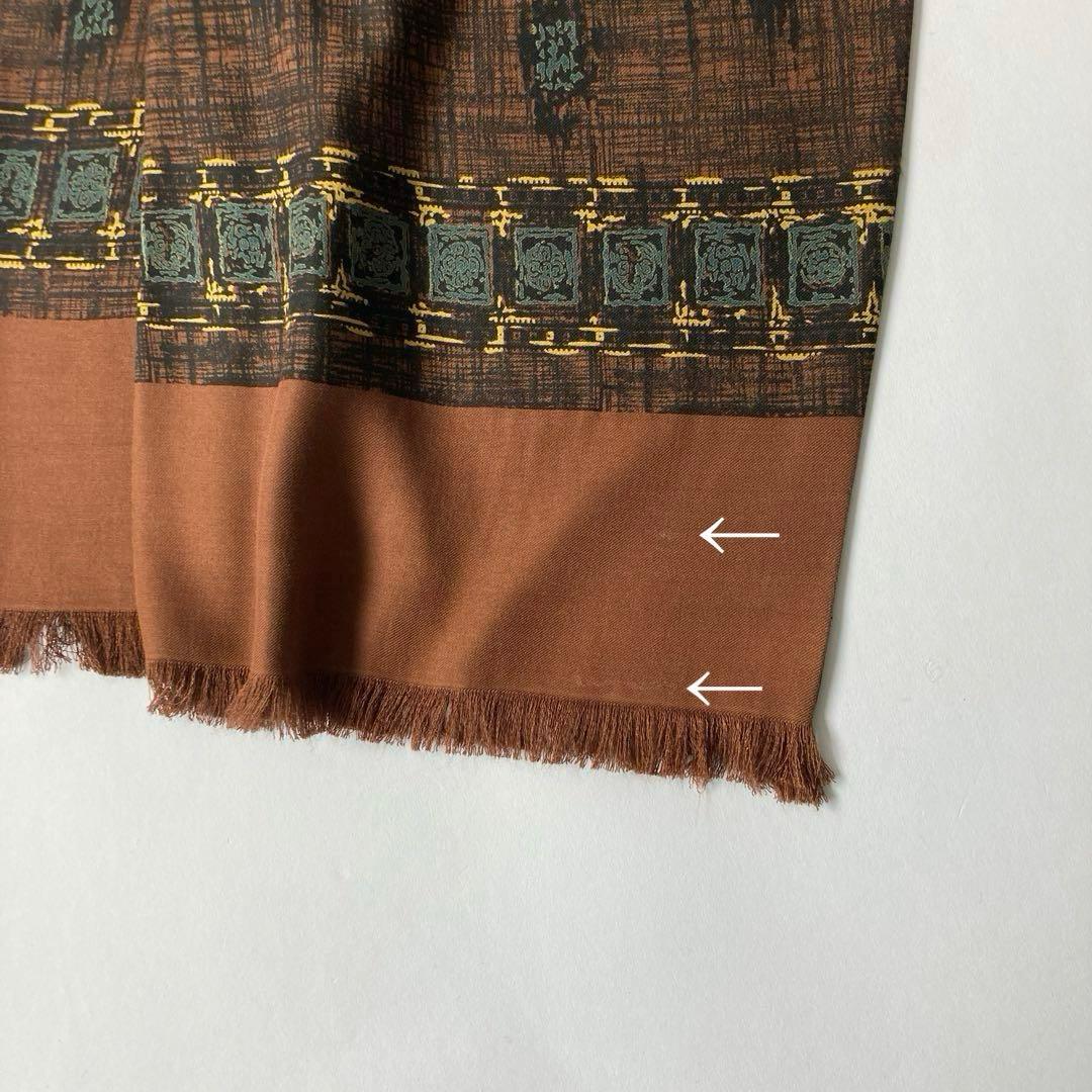 ヴィンテージ 英国製 Tootal Scarf ブラウン系 60-70s