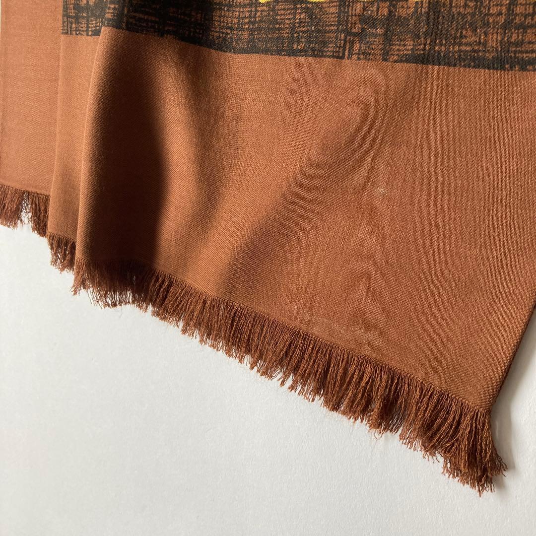 ヴィンテージ 英国製 Tootal Scarf ブラウン系 60-70s