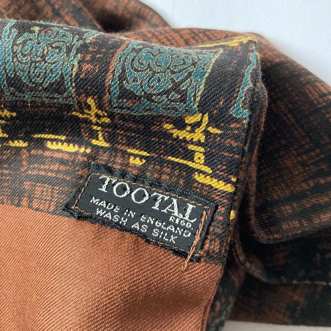 ヴィンテージ 英国製 Tootal Scarf ブラウン系 60-70s