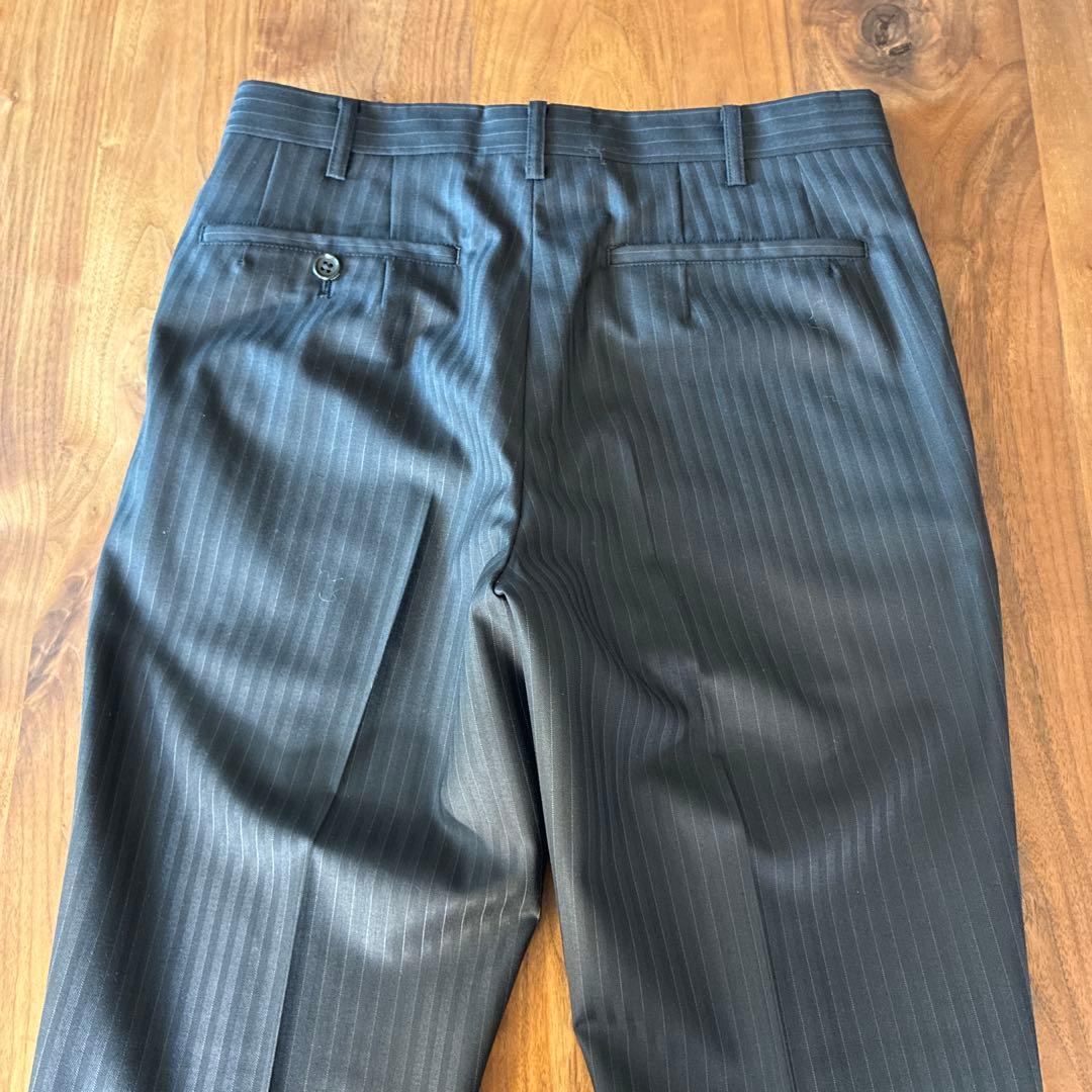 【新品】TAKEO KIKUCHI ブラックストライプ　スーツ S セットアップ