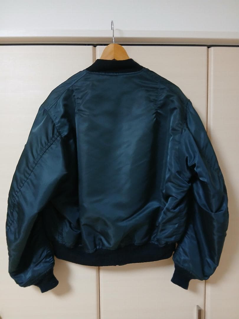 ☆美品 80s アルファ ALPHA MA-1 USA製 XL ネイビー