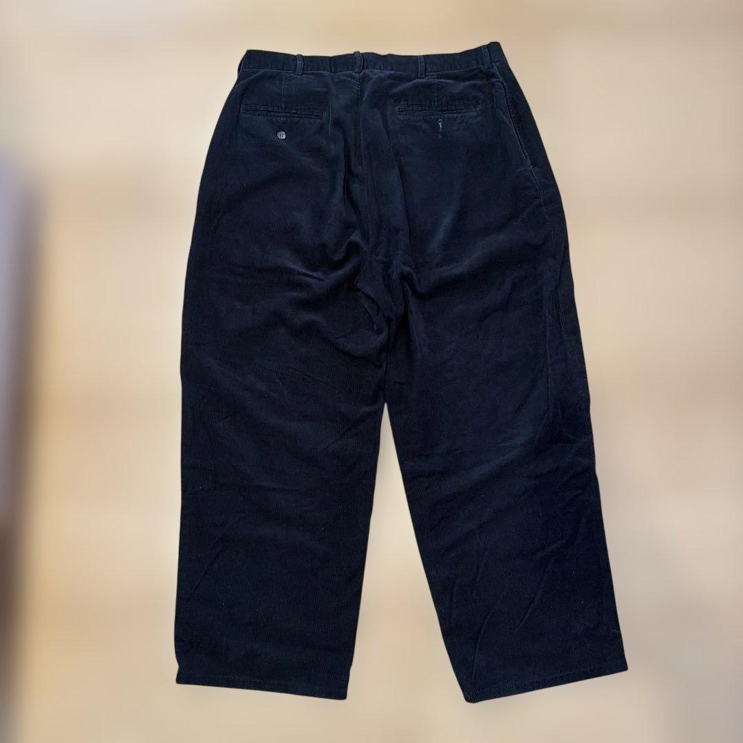 Polo by Ralph Lauren 紺色 コーデュロイパンツ バギー 太め