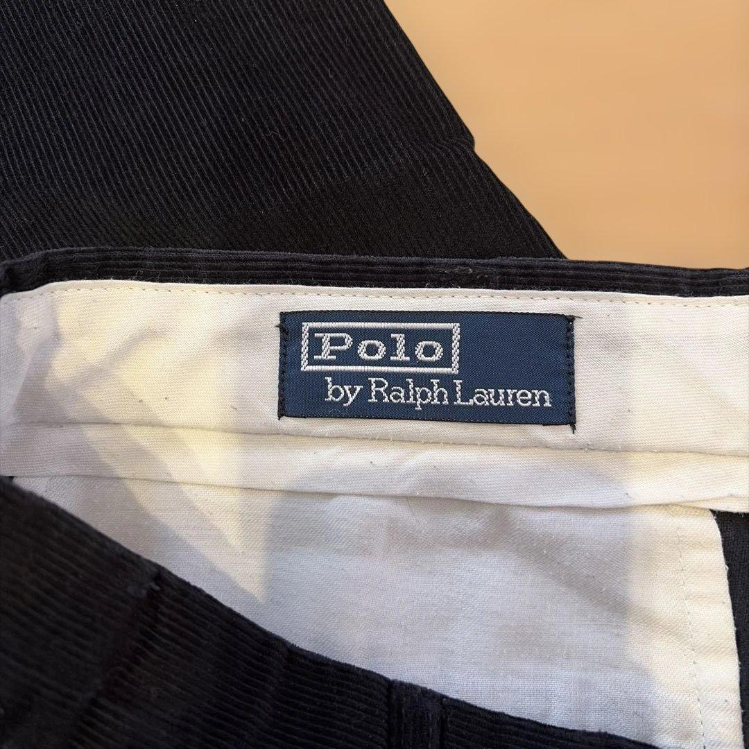 Polo by Ralph Lauren 紺色 コーデュロイパンツ バギー 太め