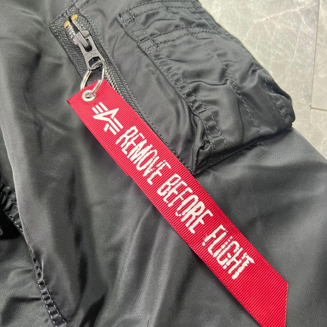 極美品　アルファ　MA-1 フライトジャケット　リバーシブル　M 黒　メンズ