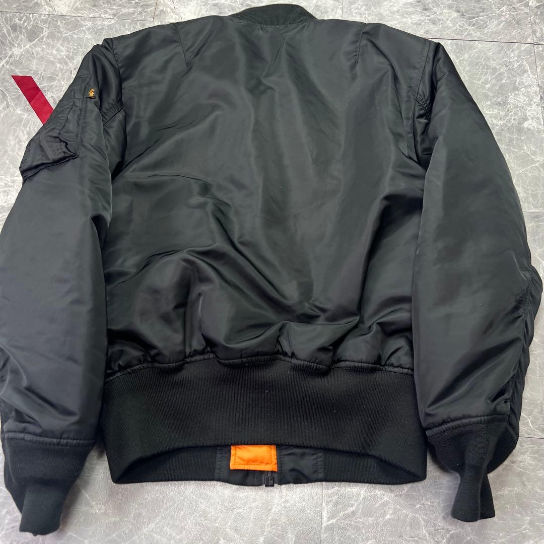 極美品　アルファ　MA-1 フライトジャケット　リバーシブル　M 黒　メンズ