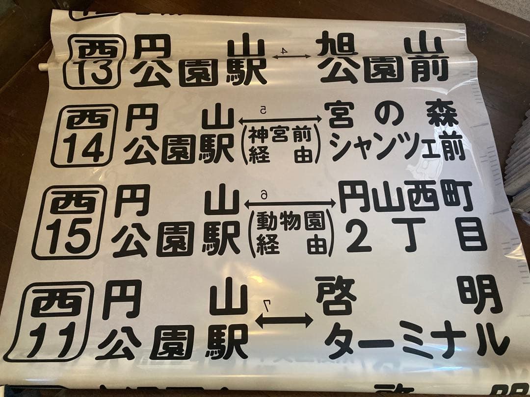 JR北海道バス　前面方向幕