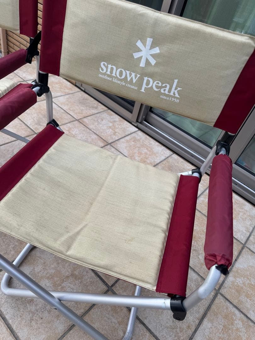  peak パッドインチェア WIDE レッド　２脚セット