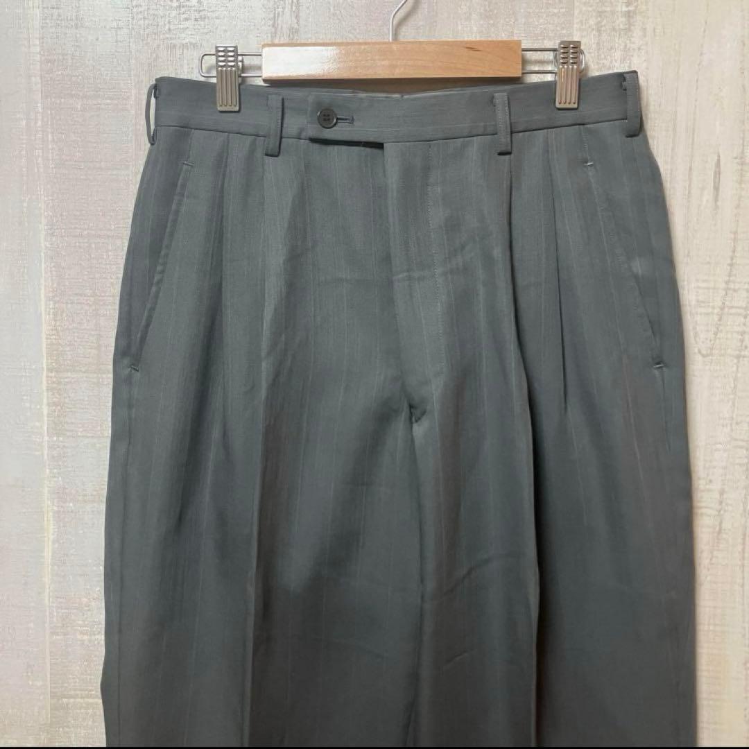 COMME CA DU MODE メンズ　ダブル　スーツ グレー　古着