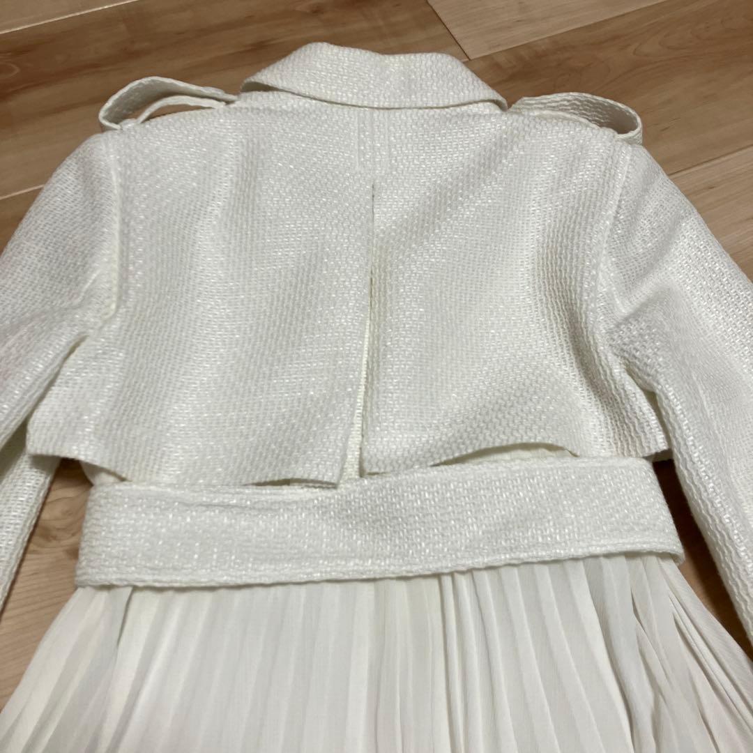美品 テッドベイカー TEDBAKER ホワイト スプリングロングコート レース