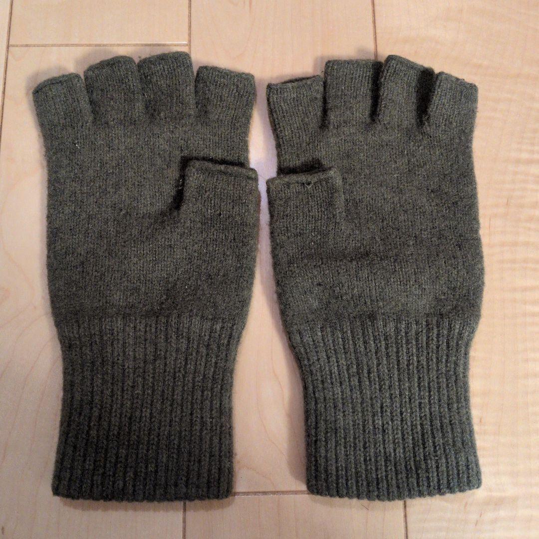 ナンバーナイン　フィンガーレス　手袋　オリーブグリーン