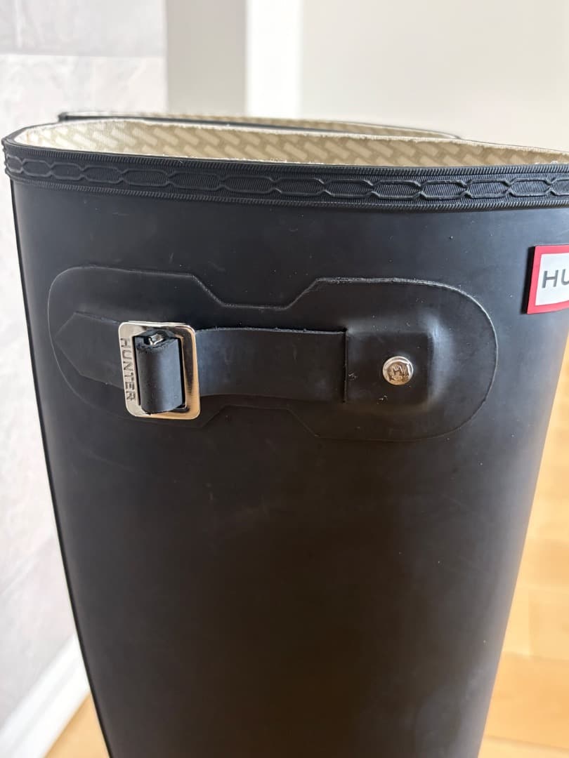 【美品】HUNTER レインブーツ UK7 (25.5cm〜26cm) ブラック