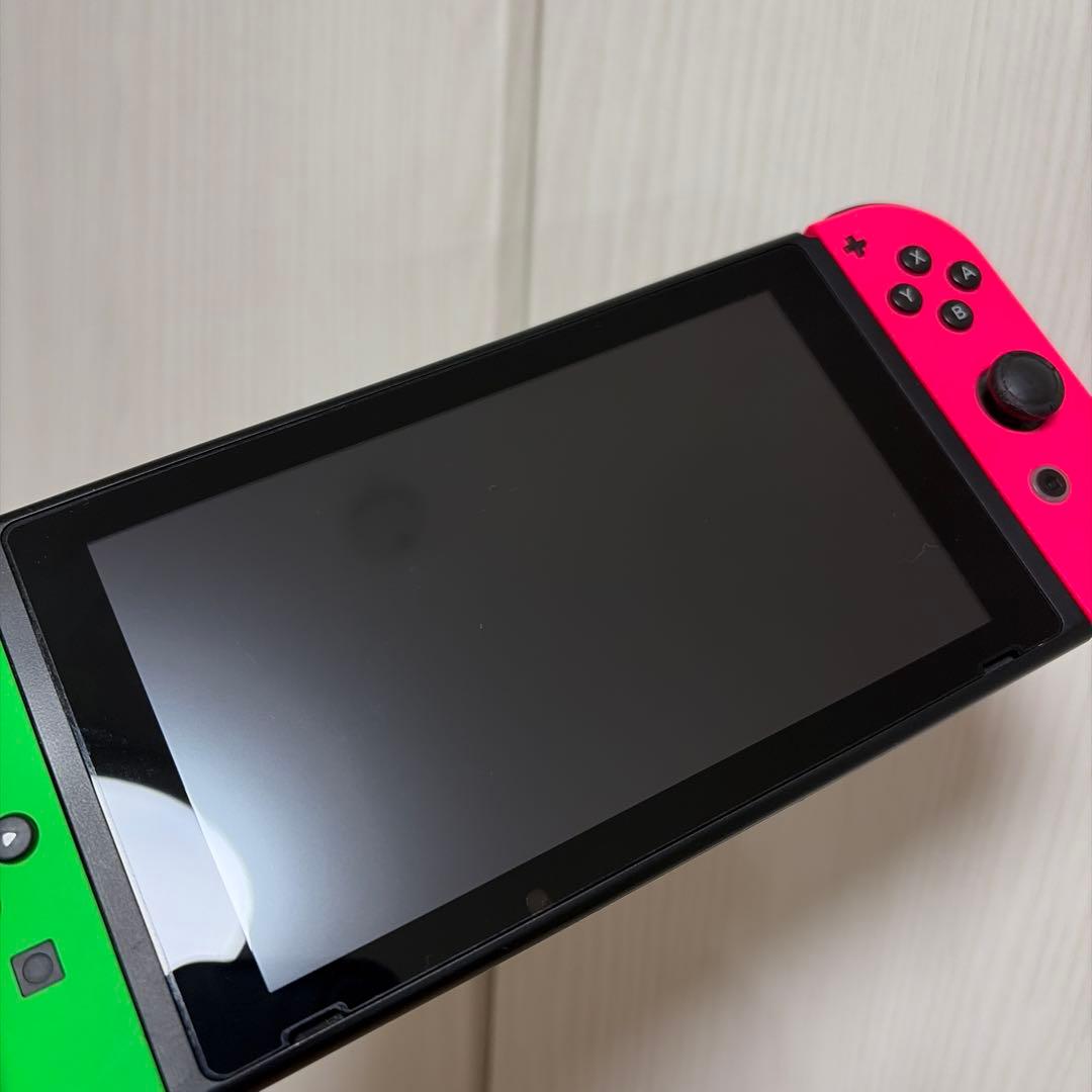 Nintendo Switch 本体 ピンク/緑 Joy-Con ケース付き