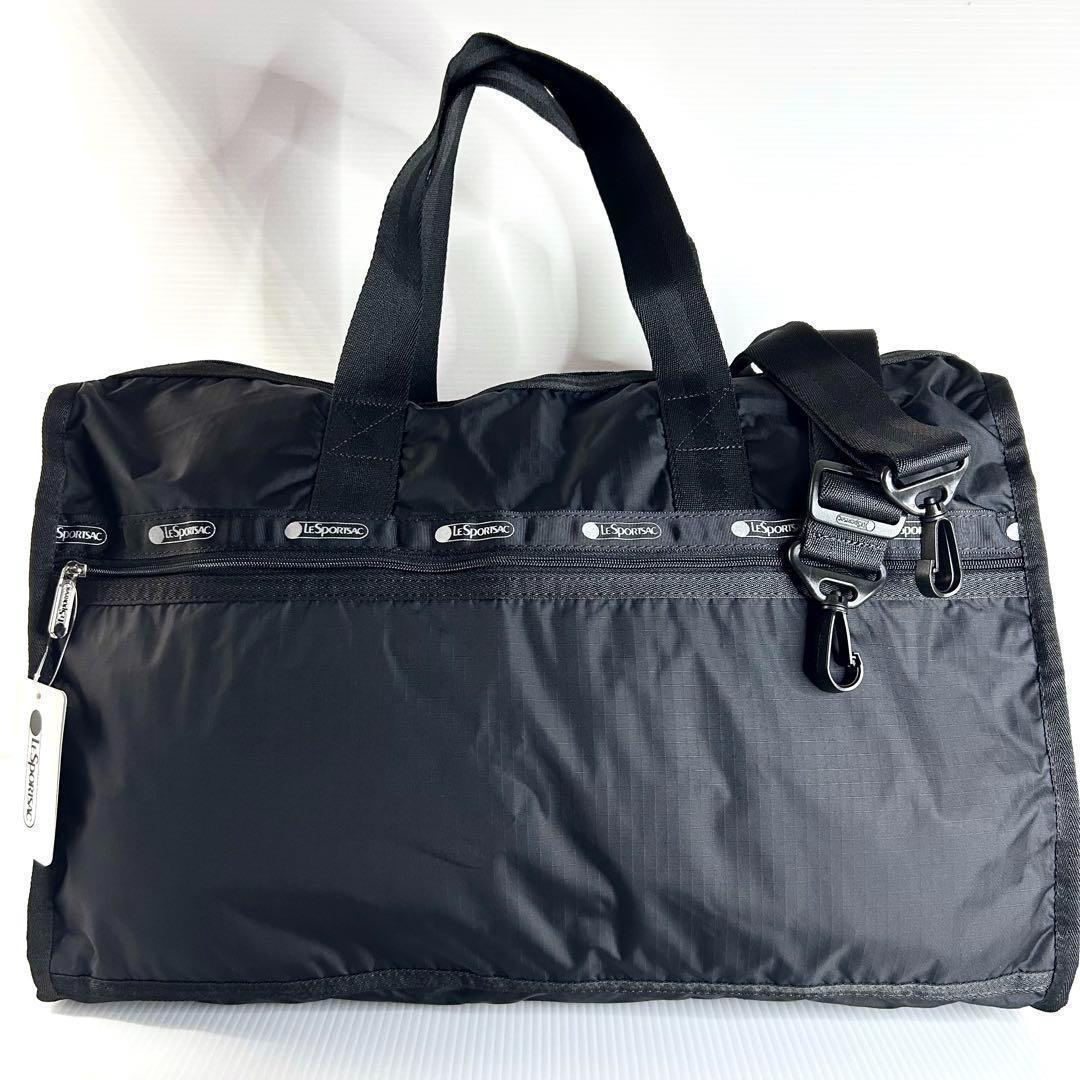 新品☆レスポートサック ボストンバッグ ショルダー ブラック シンプル 無地