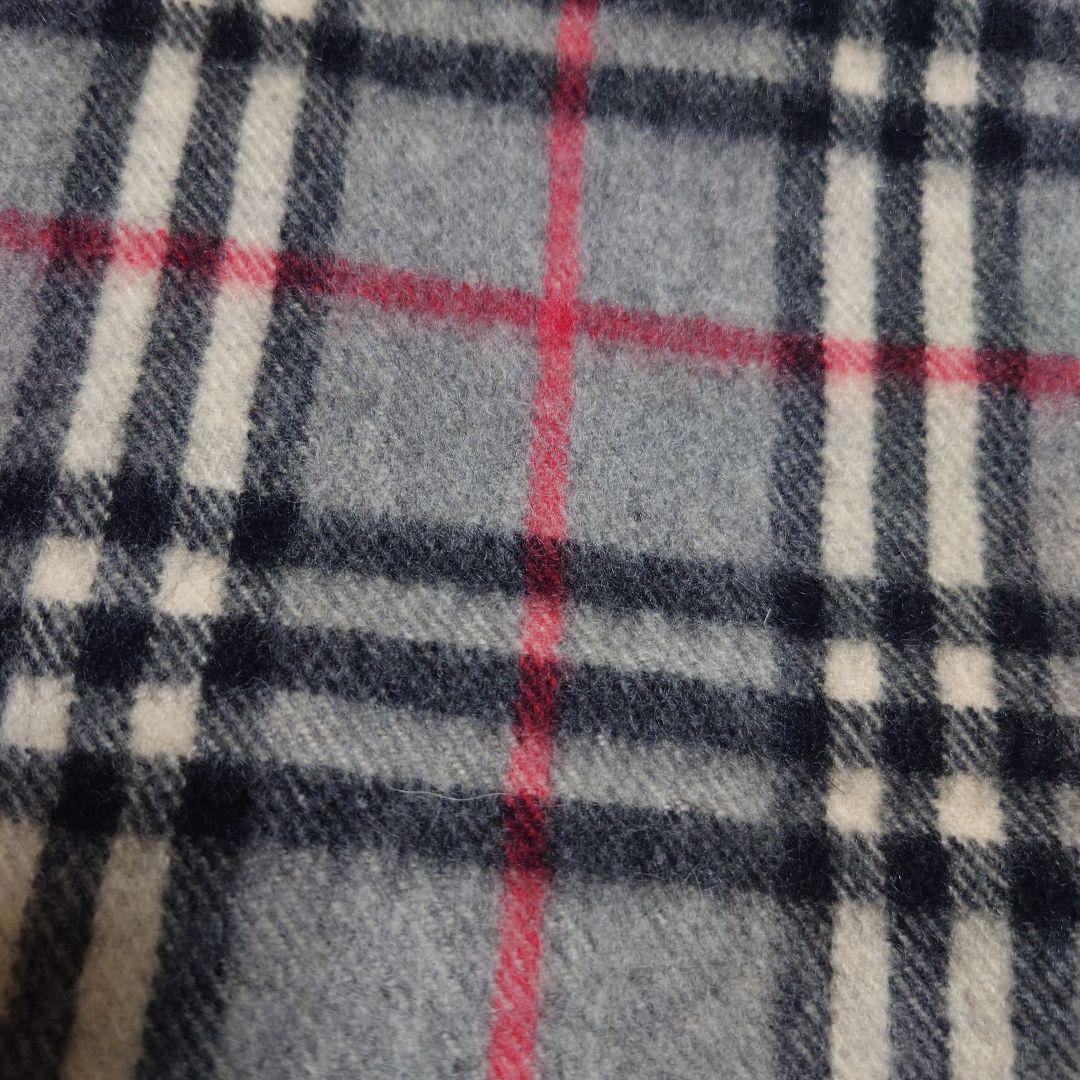 Burberry's カシミヤ マフラー グレー チェック スコットランド製