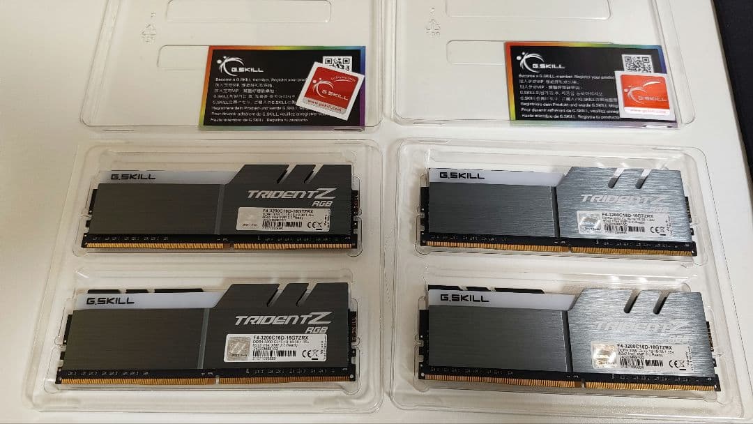 メモリー Gskill tridentz rgb 32gb 3200mhz (8x4)