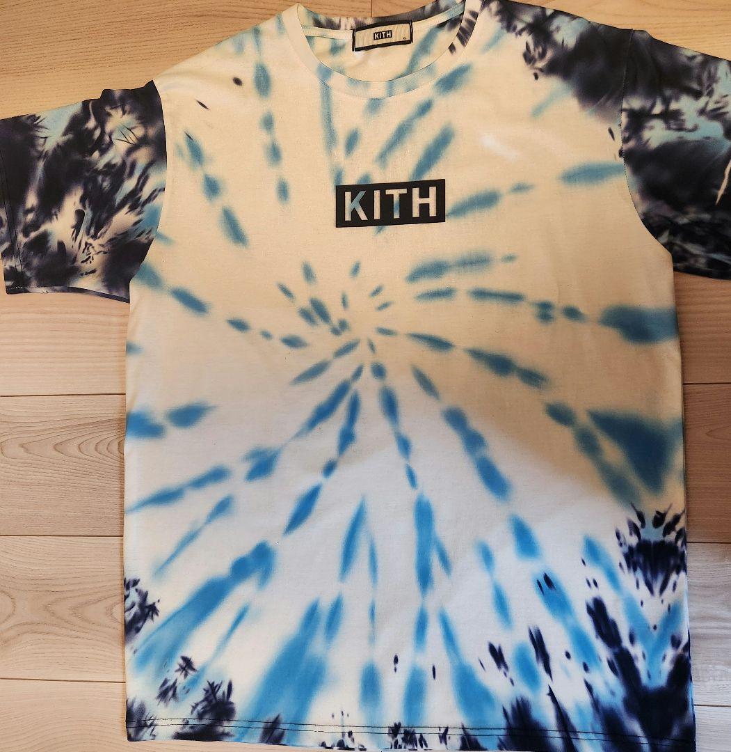 KITH タイダイ Tシャツ ホワイト/ブルー