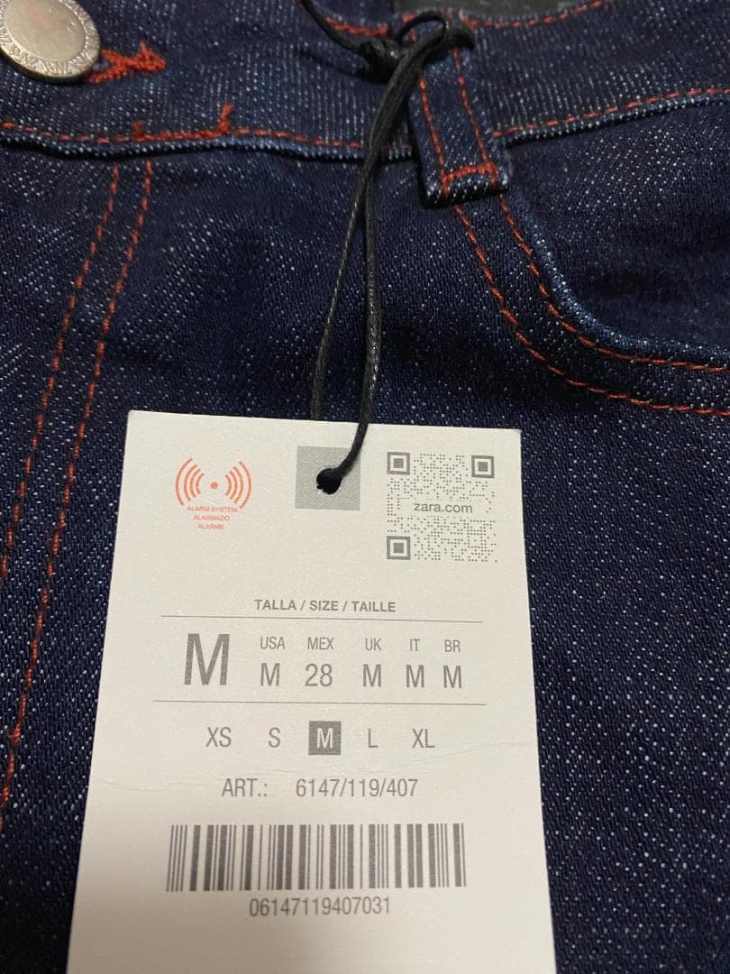 【ZARA】 ミディ丈デニムスカート ハート ブルー M