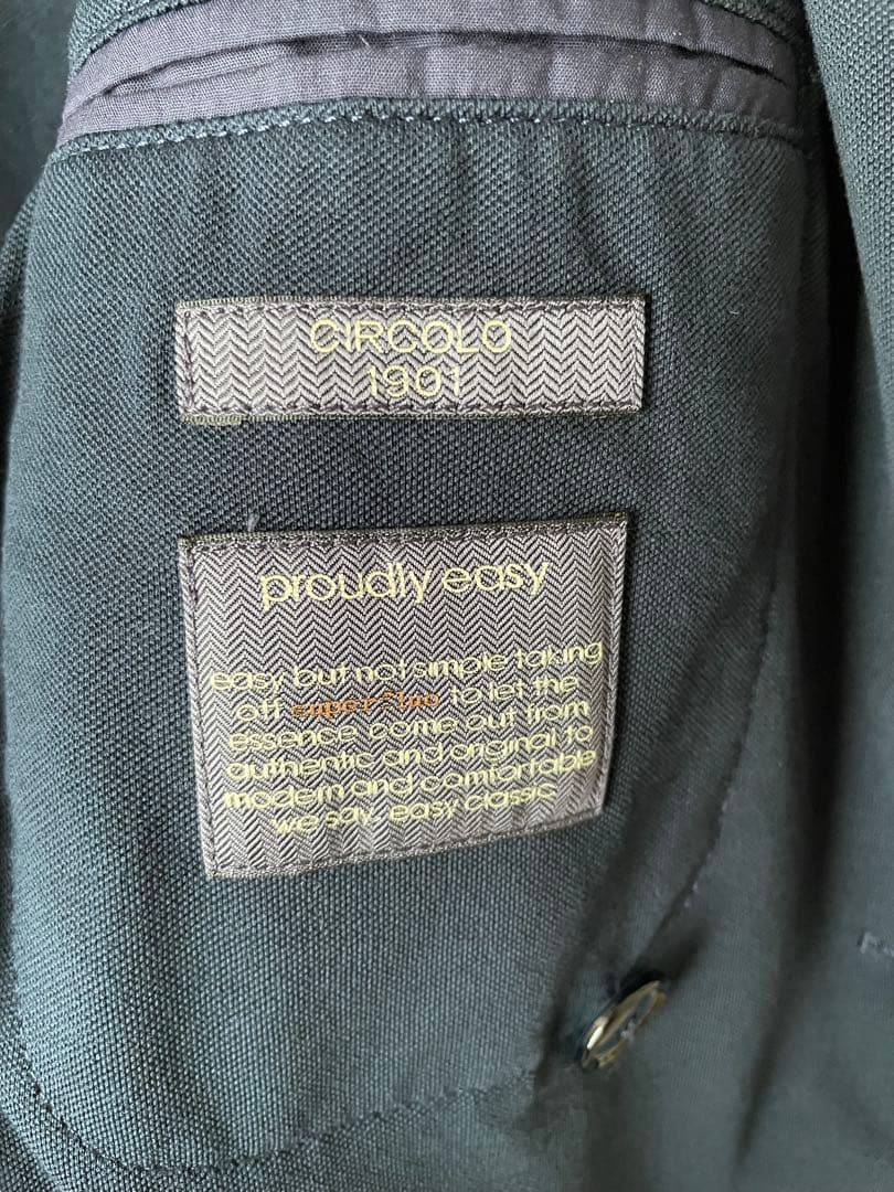 CIRCOLO 1901 ネイビー ダブルブレストジャケット 46 チルコロ