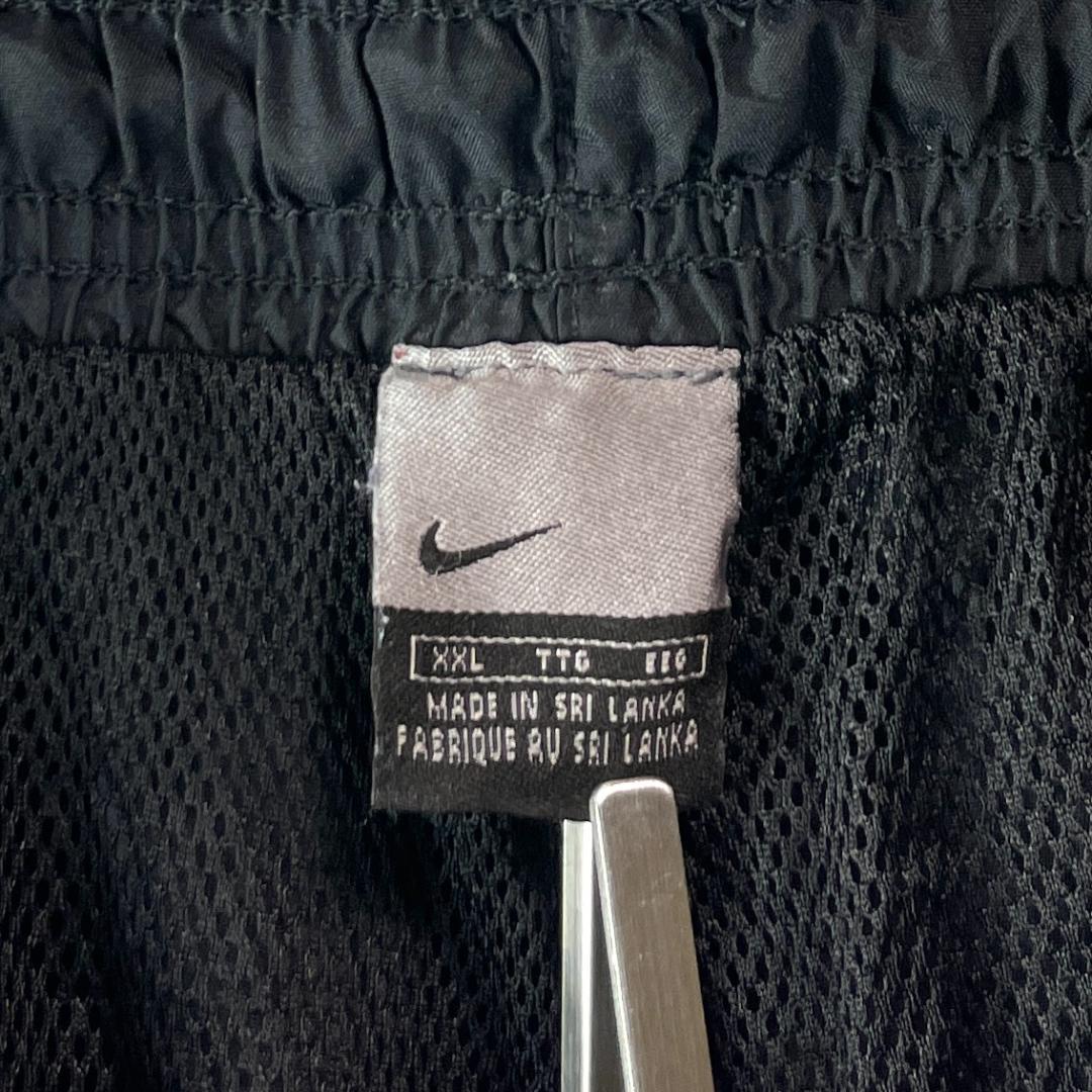 極太 ビッグサイズ NIKE ナイキ ナイロンパンツ 黒×黄色 メンズ XXL