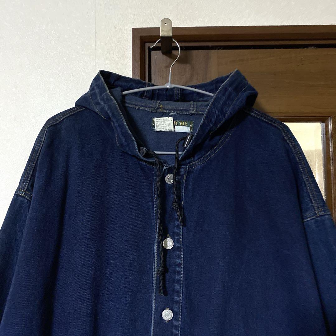 洒落◎ 90s デニム モッズコート パーカー ビンテージ コットン S