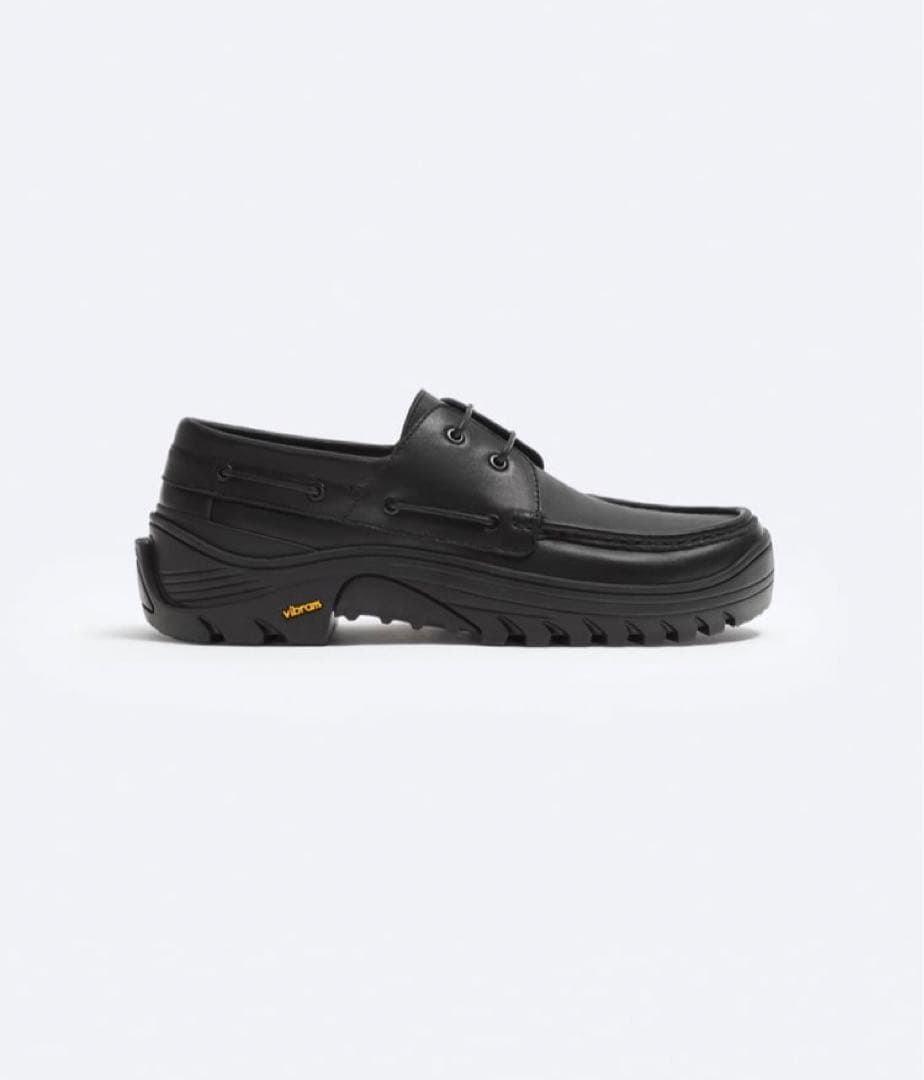 【新品】ZARA VIBRAM® レザー デッキシューズ　42