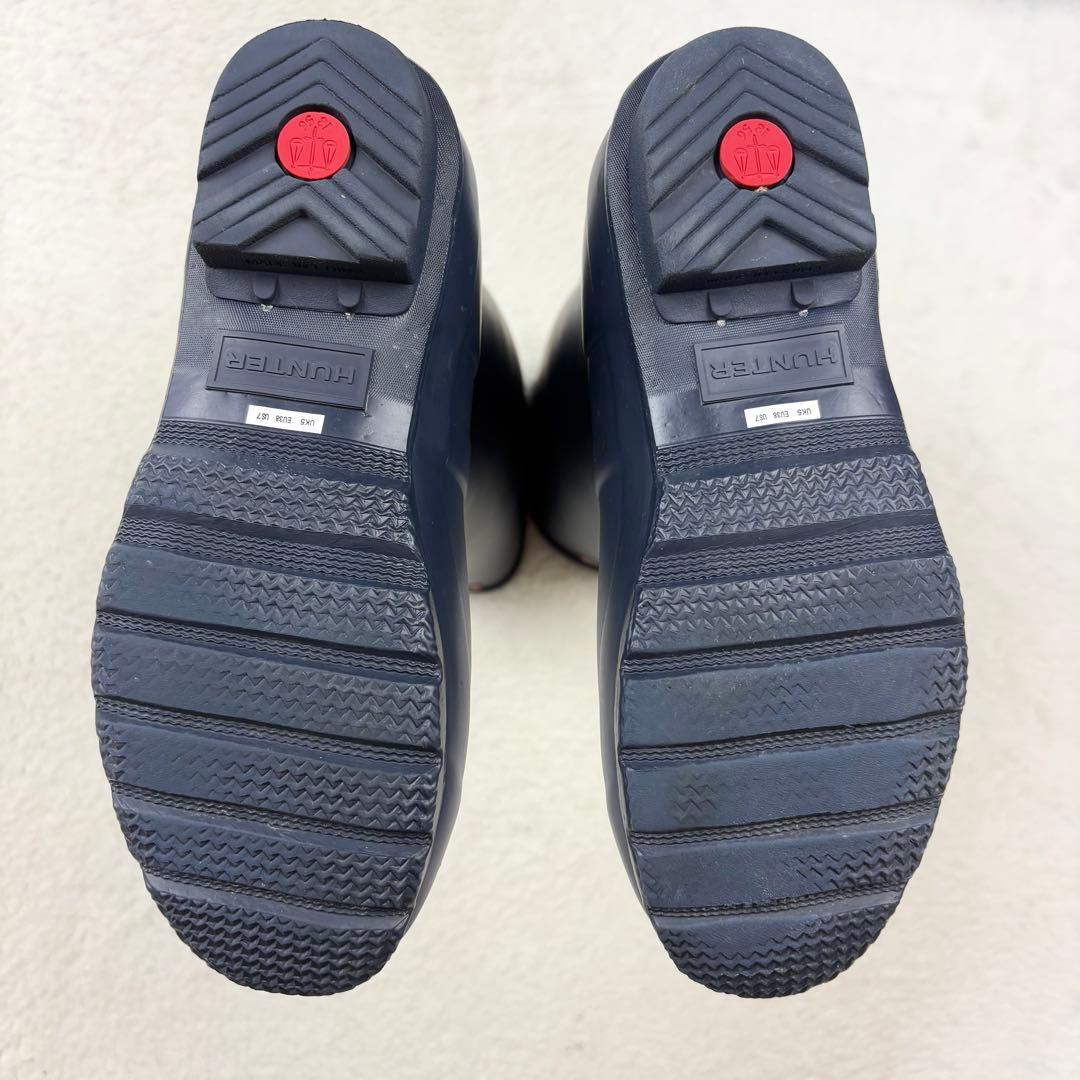 ハンター WOMENS ロングブーツ レインブーツ 英国製 ネイビー 24㌢