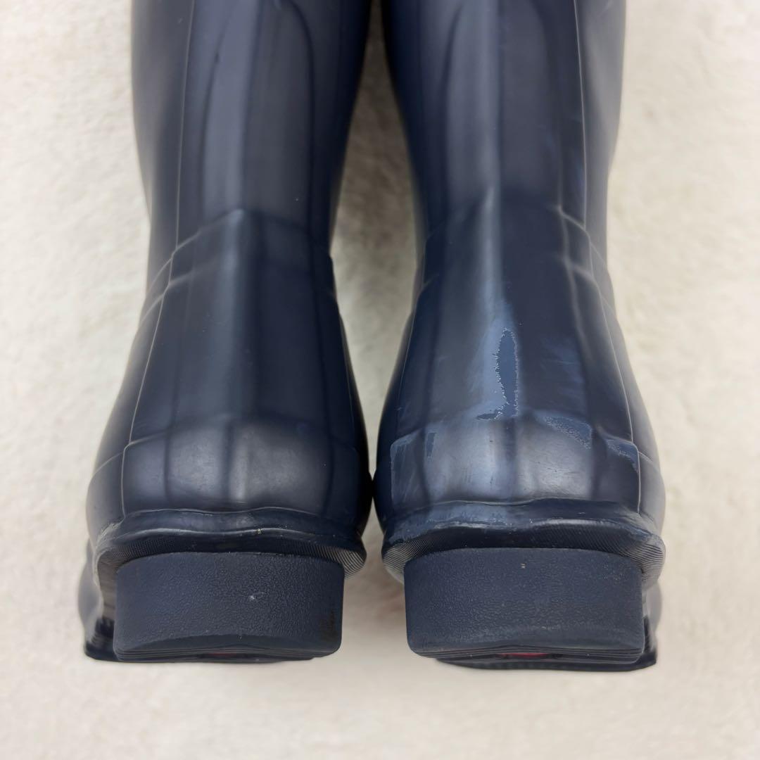 ハンター WOMENS ロングブーツ レインブーツ 英国製 ネイビー 24㌢