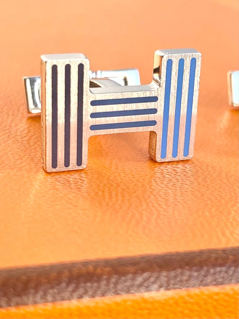 HERMES エルメス クイズ レインボー Hロゴ カフリンクス カフス ボタン