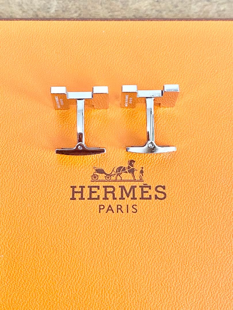 HERMES エルメス クイズ レインボー Hロゴ カフリンクス カフス ボタン