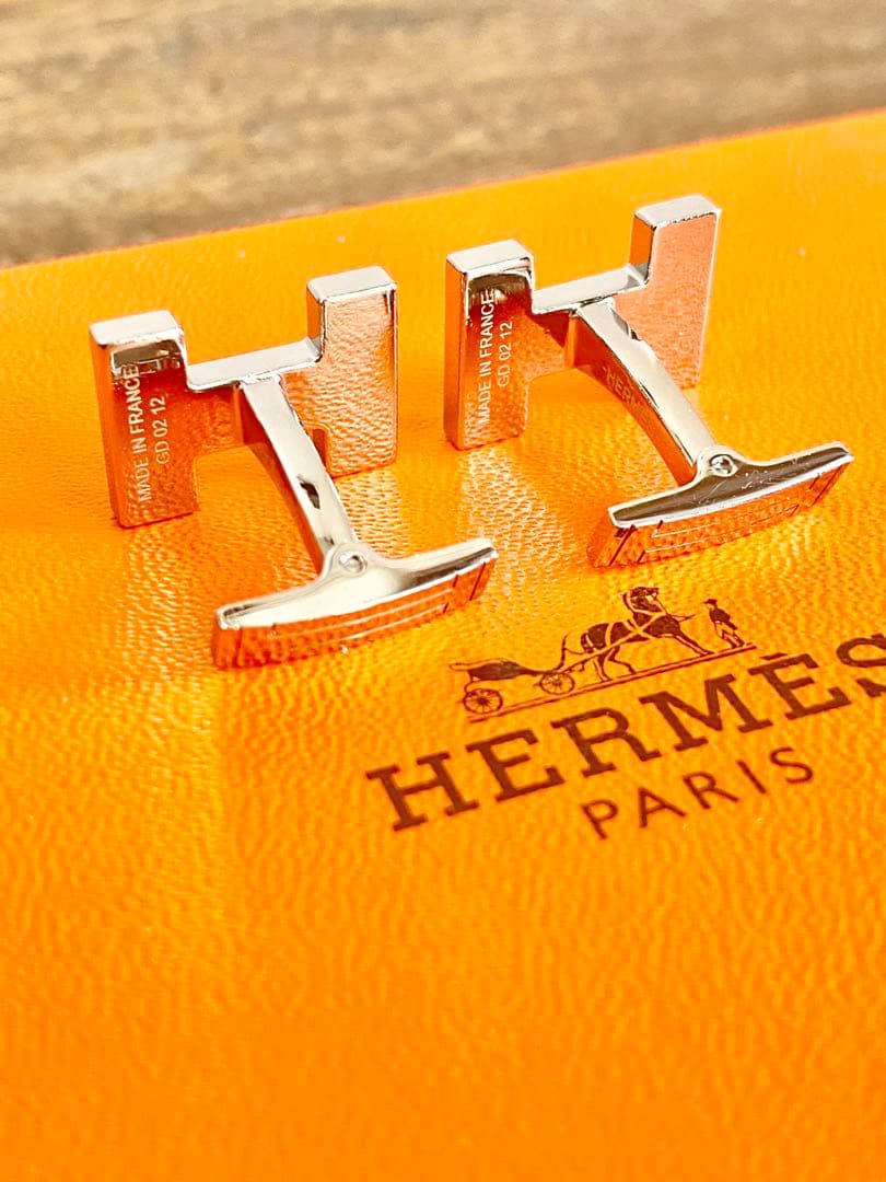 HERMES エルメス クイズ レインボー Hロゴ カフリンクス カフス ボタン