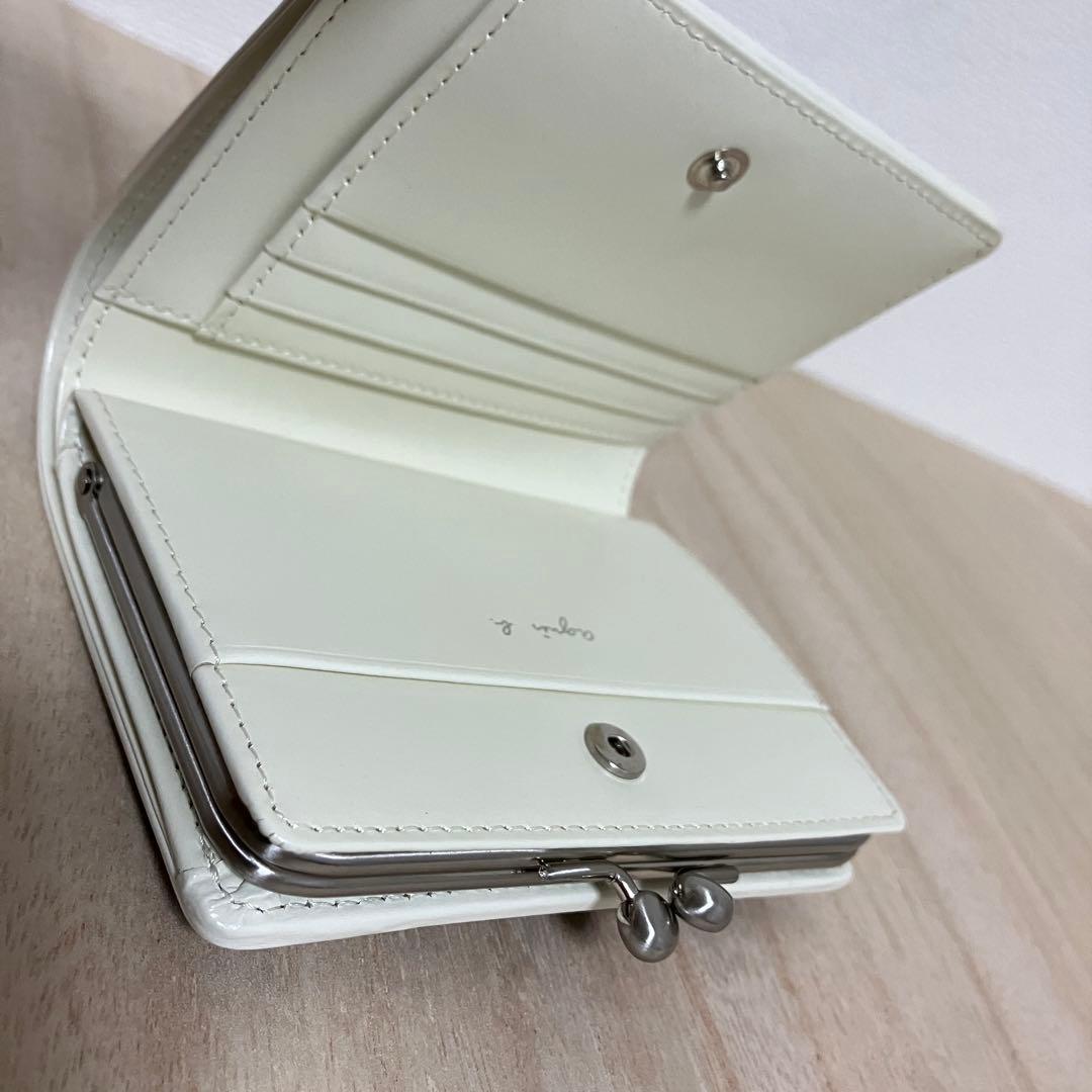 【未使用】agnes b. アニエスベー がま口 二つ折り財布 バイカラー 黒