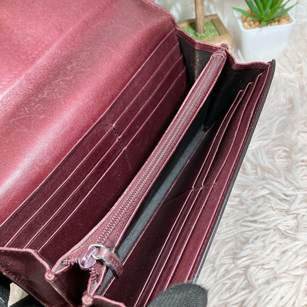 美品 GUCCI シマ エナメル パテント コンチネンタル 長財布 GG
