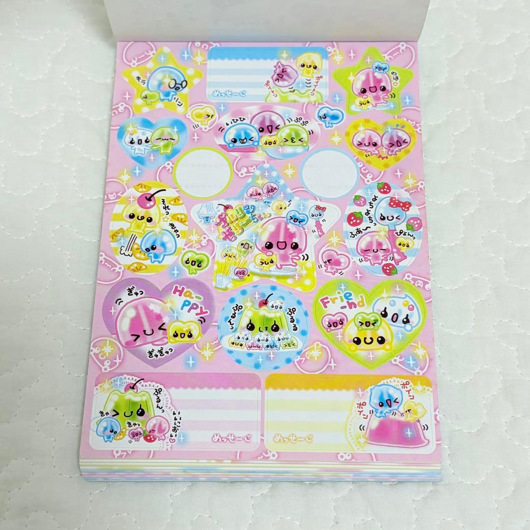 平成レトロ　プルリンゼリーちゃん　メモ帳　シール付き