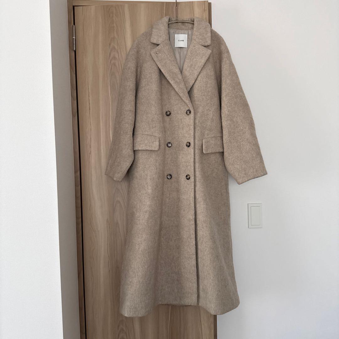 ジャケット・アウター DOUBLE WOOL LONG COAT CLANE
