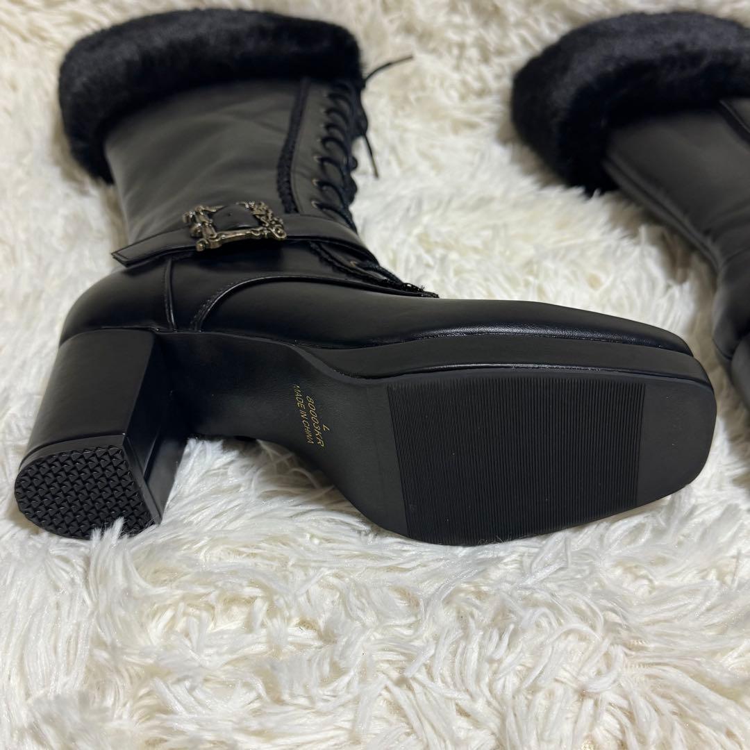 新品　クラロリくる実　　しまむら　ロングブーツ　ノエルドメモワール　　ファー