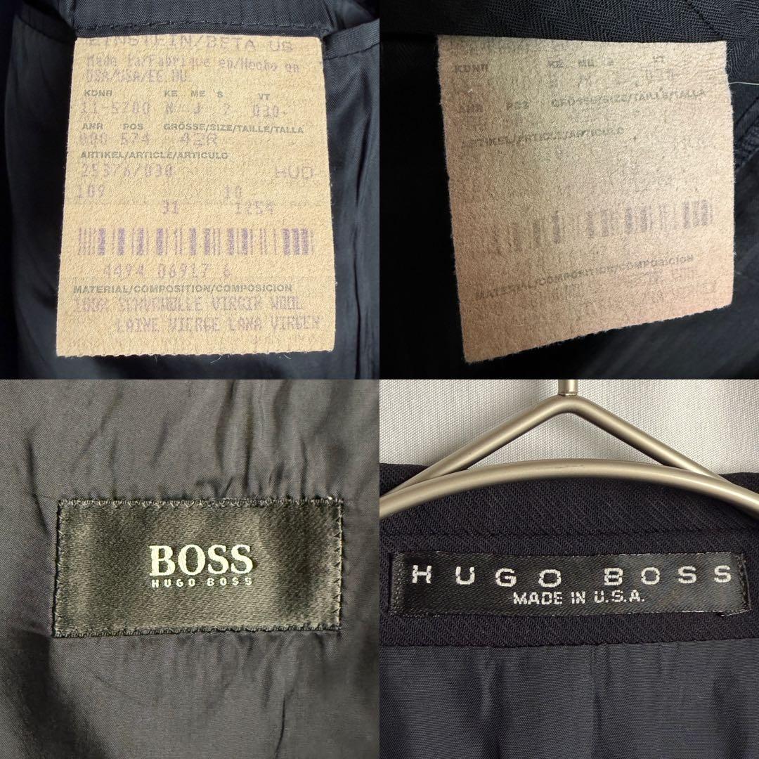 90s USA製 HUGO BOSS スーツ 42R テーラード ジャケット