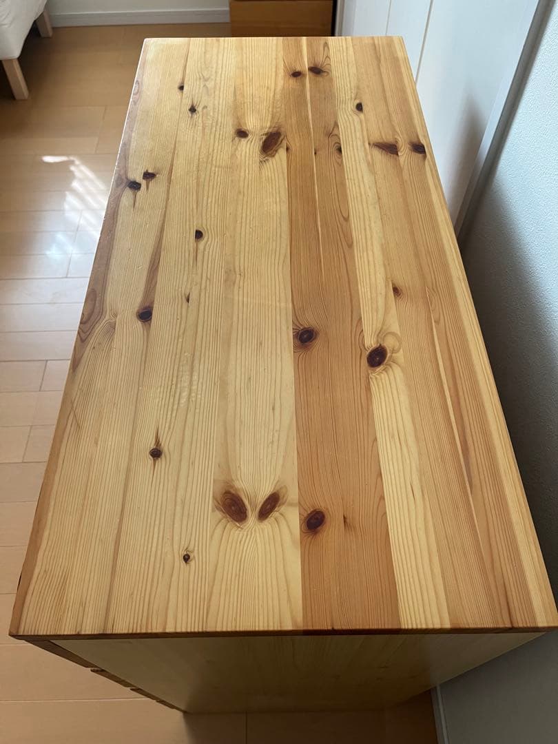 無印良品　パイン材　チェスト　4段　ワイド　廃盤品