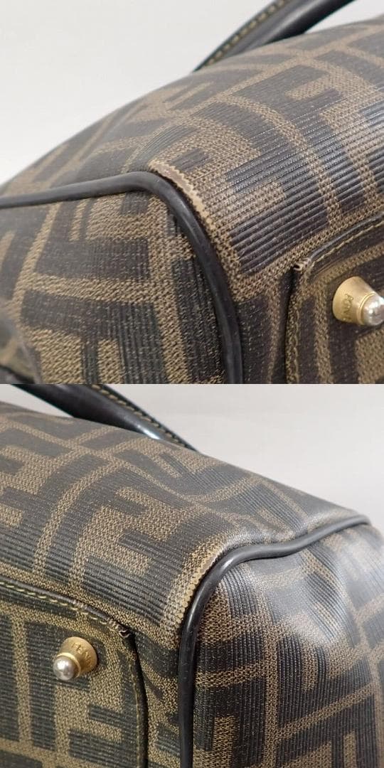 RU-5951　フェンディ　FENDI ズッカ柄　ミニボストン　PVC