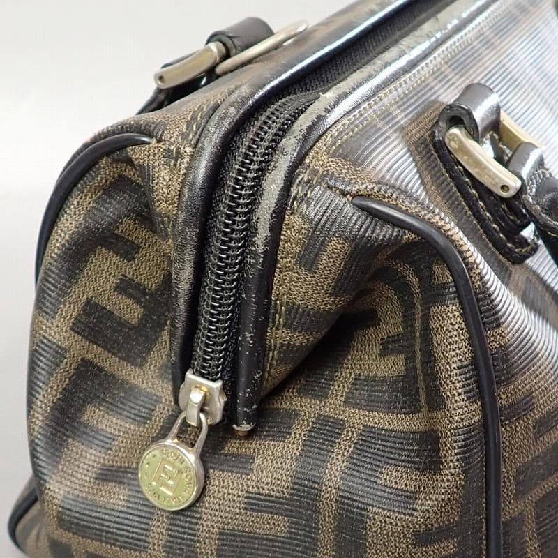 RU-5951　フェンディ　FENDI ズッカ柄　ミニボストン　PVC