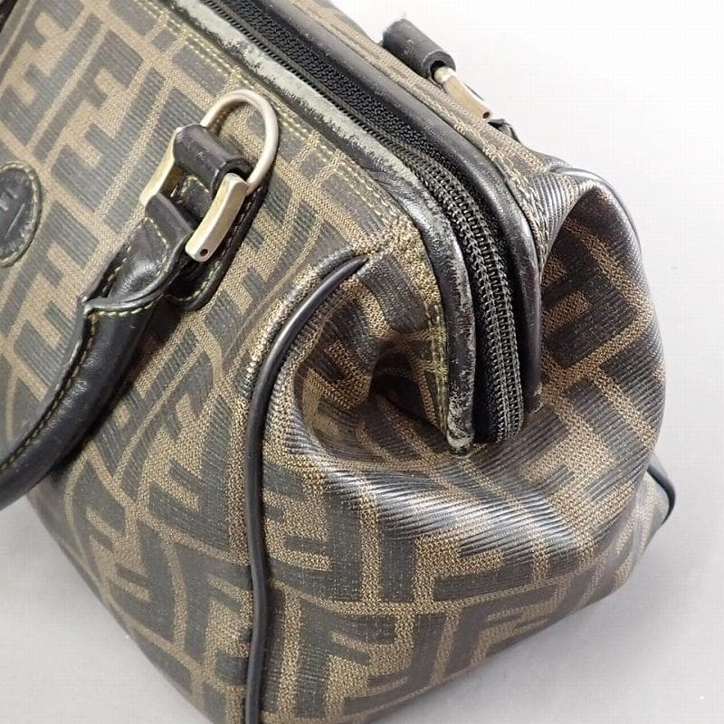 RU-5951　フェンディ　FENDI ズッカ柄　ミニボストン　PVC